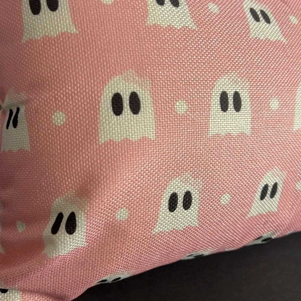 Halloween Pink Ghost Pillow Cover‎ 12